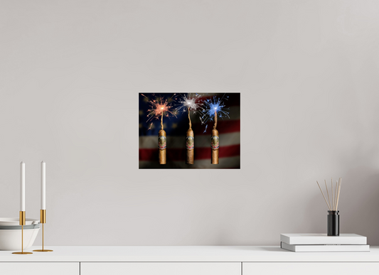 12 x 9″, Photo Print On Fuji Crystal DP II Red, White, Blue & Lit