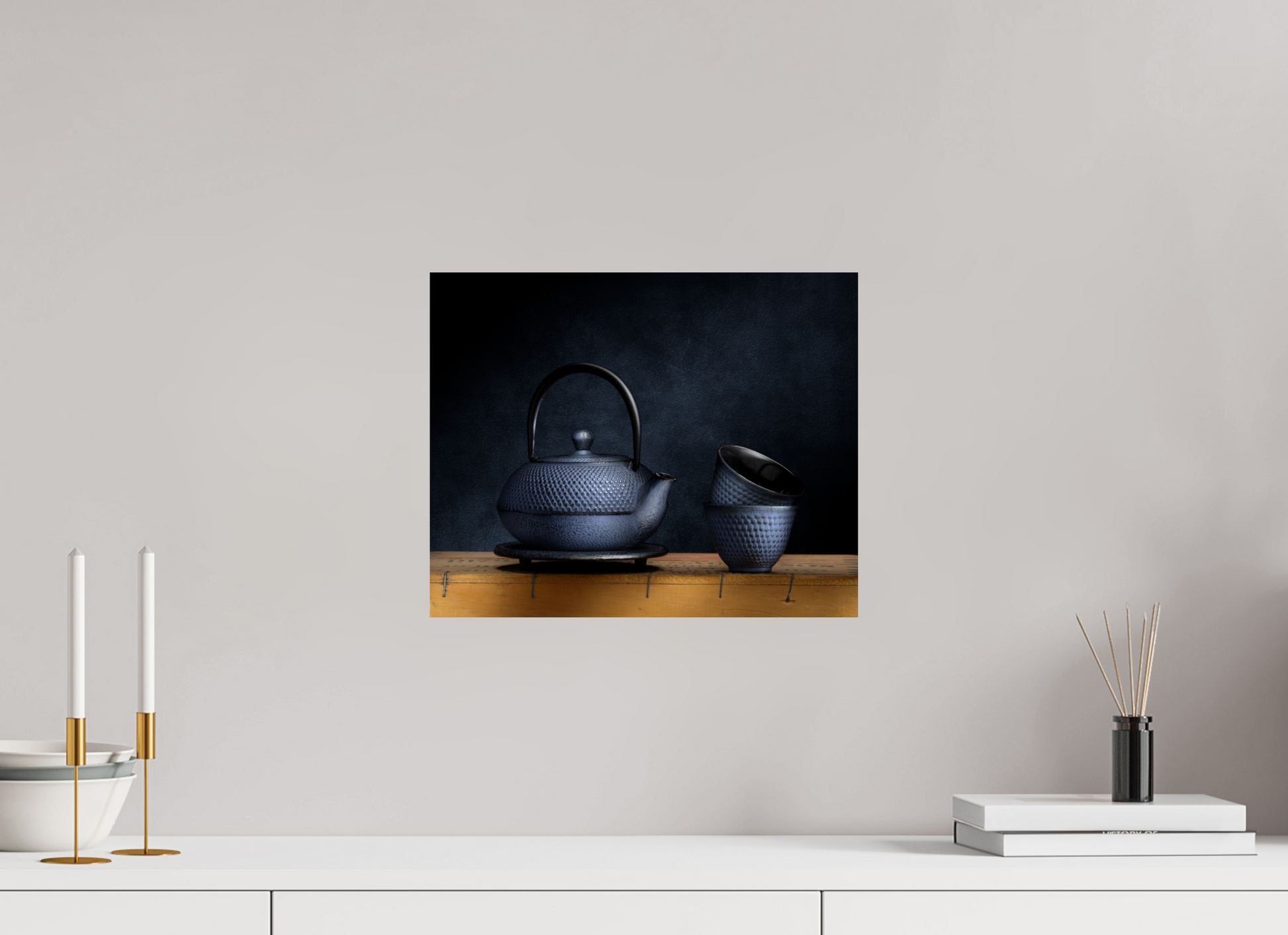 14.9 x 12″, Photo Print On Fuji Crystal DP II TEA POT AND CUPS