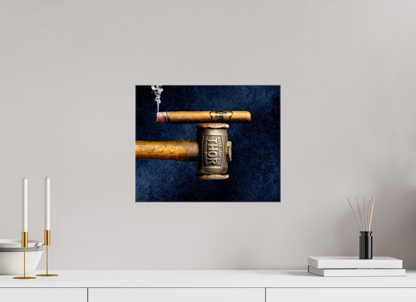 15 x 12″, Glossy Canvas Filthy Viking - Thors hammer