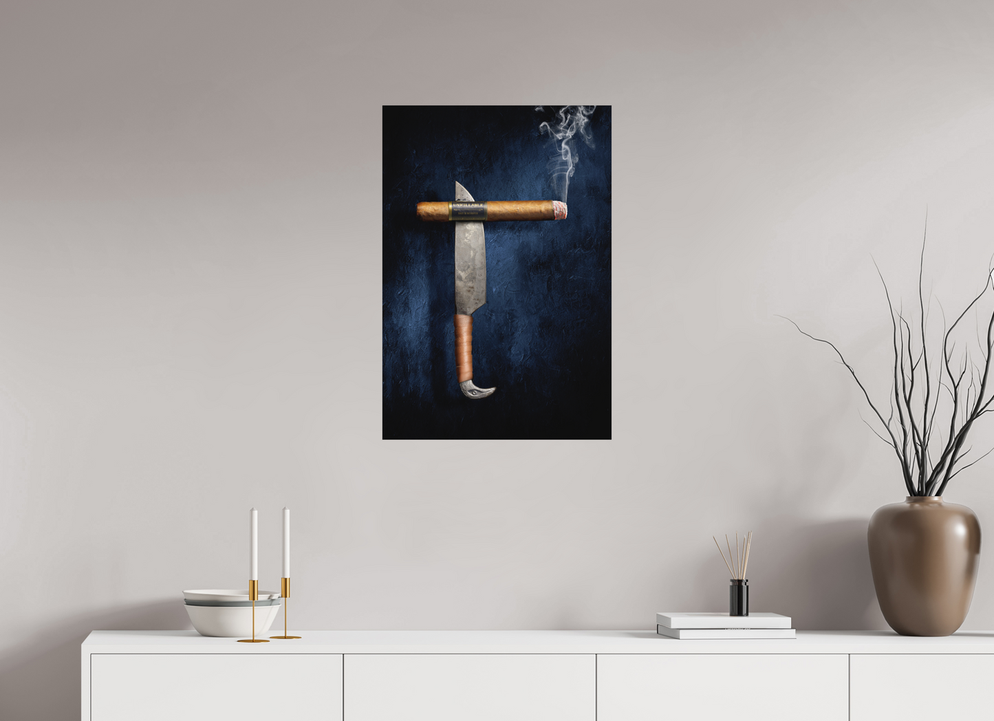 20 x 29.2″, Metal Print Ready To Hang Unkillable Cigar