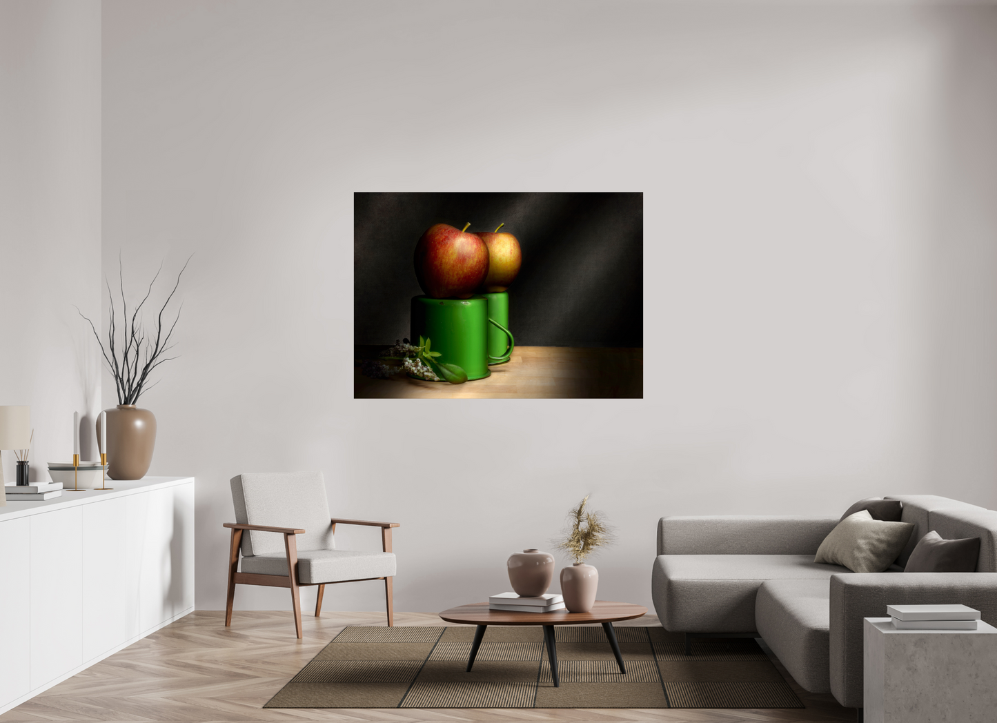 60.2 x 43″, Photo Print On Fuji Crystal DP II Apple and cups