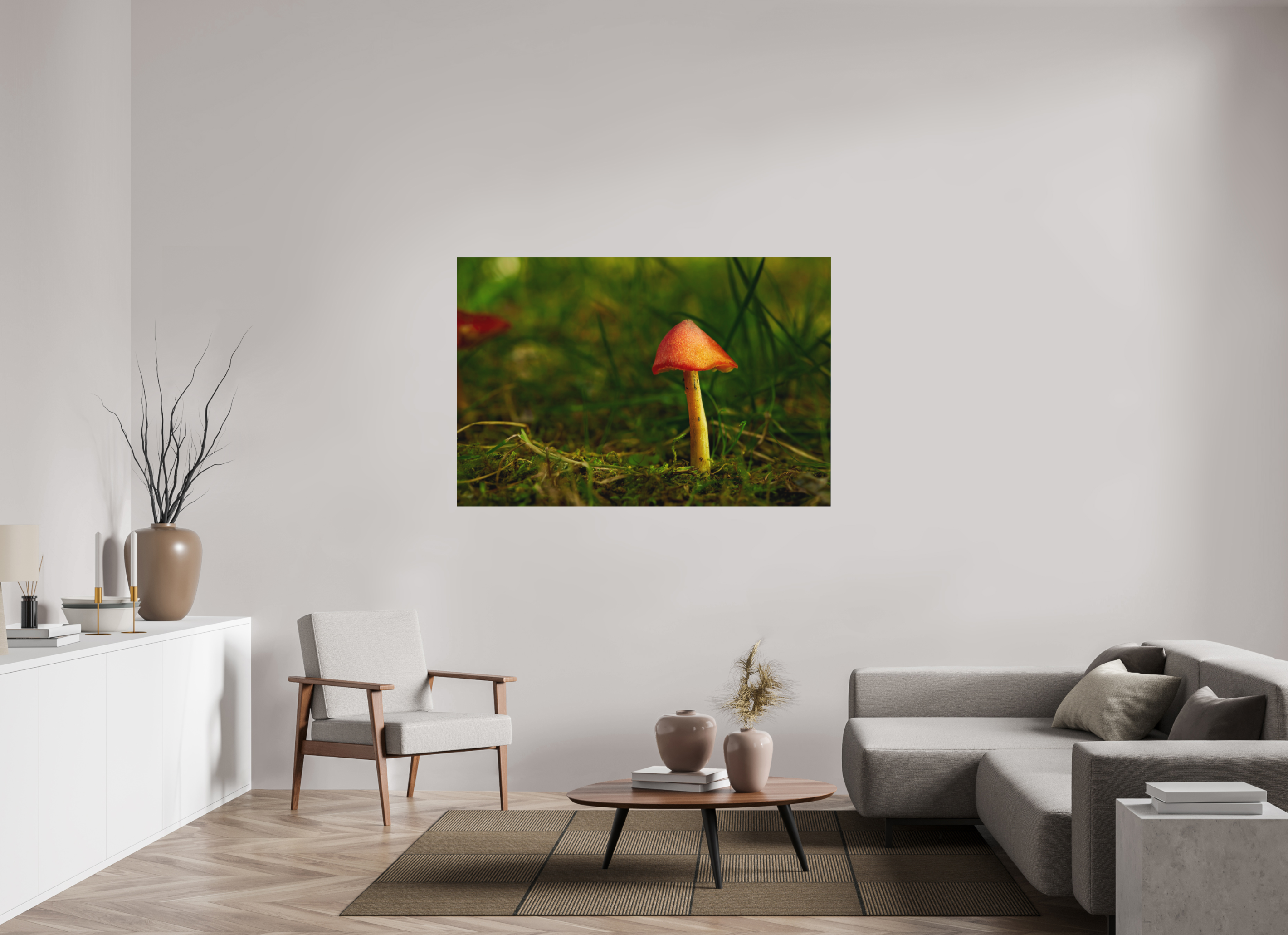60 x 40″, Metal Print Ready To Hang Red Cap