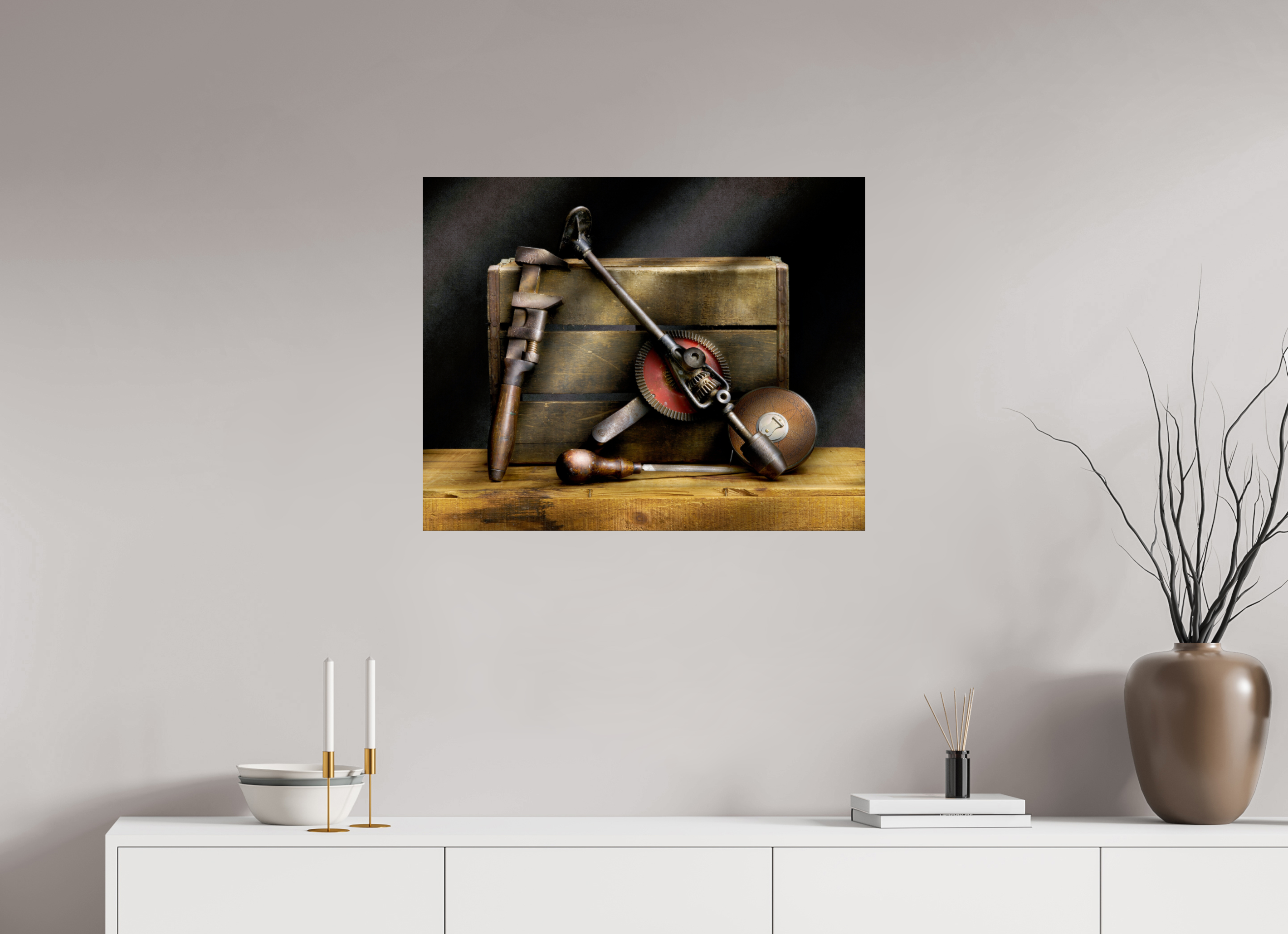 30 x 24″, Photo Print On Fuji Crystal DP II Legacy in Light — Grandfather's Tools, Study No. 2