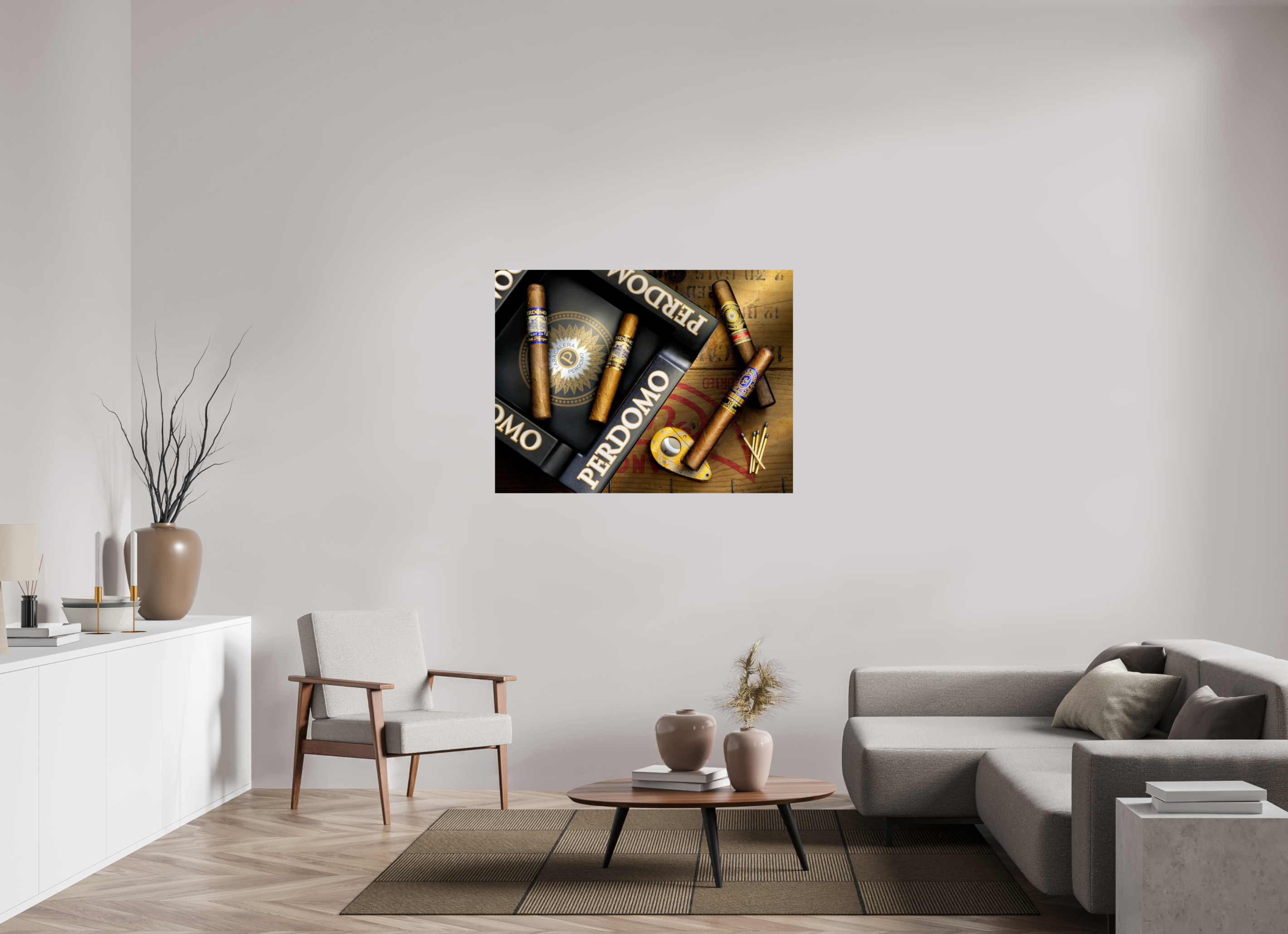 48 x 36″, Photo Print On Fuji Crystal DP II Perdomo Cigar Light Painting | Fine Art Photography for Man Cave & Cigar Lounge