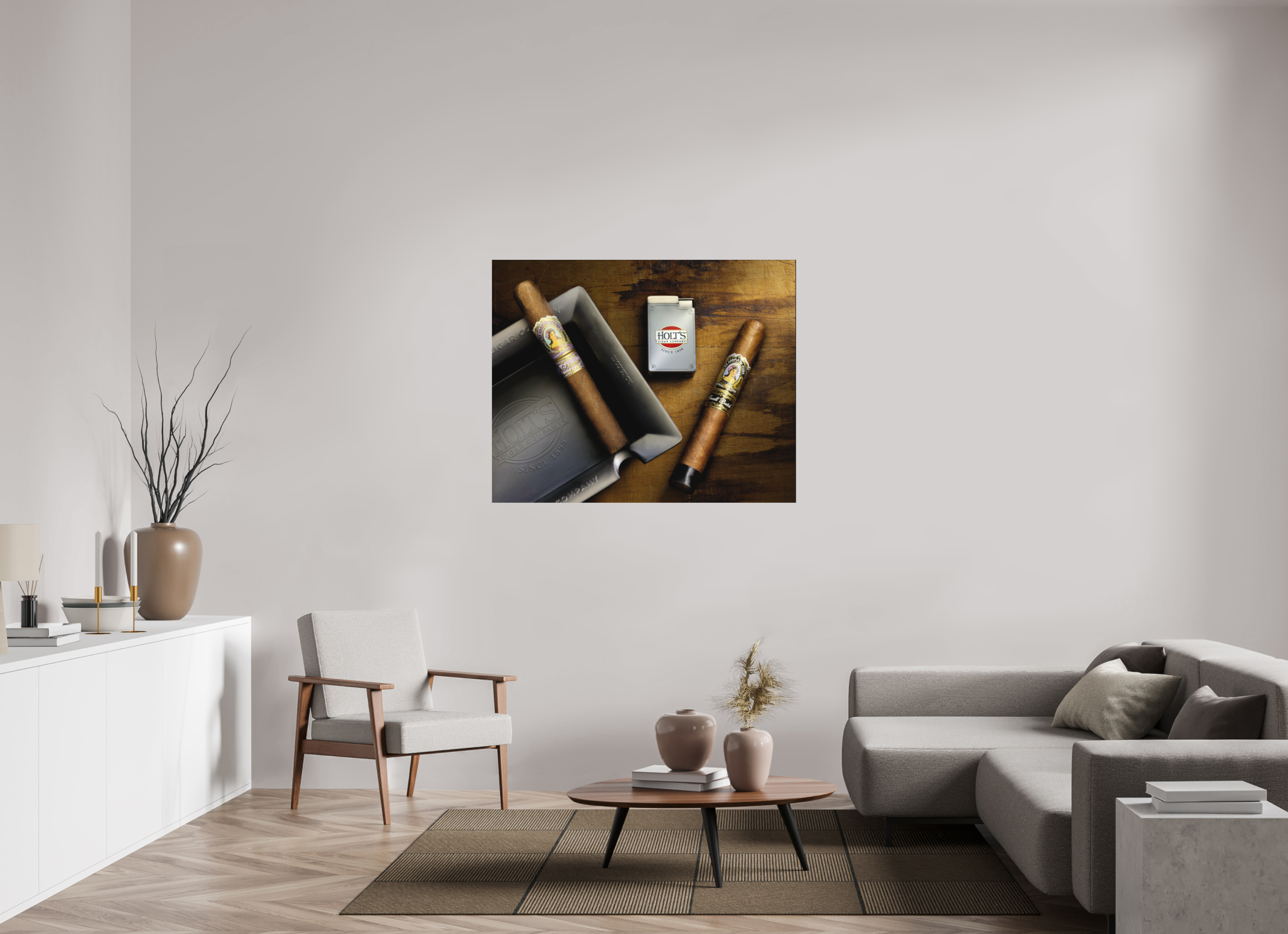 48.8 x 39″, Metal Print Ready To Hang Holt's Cigar Light Painting | La Aroma De Cuba Fine Art Photography