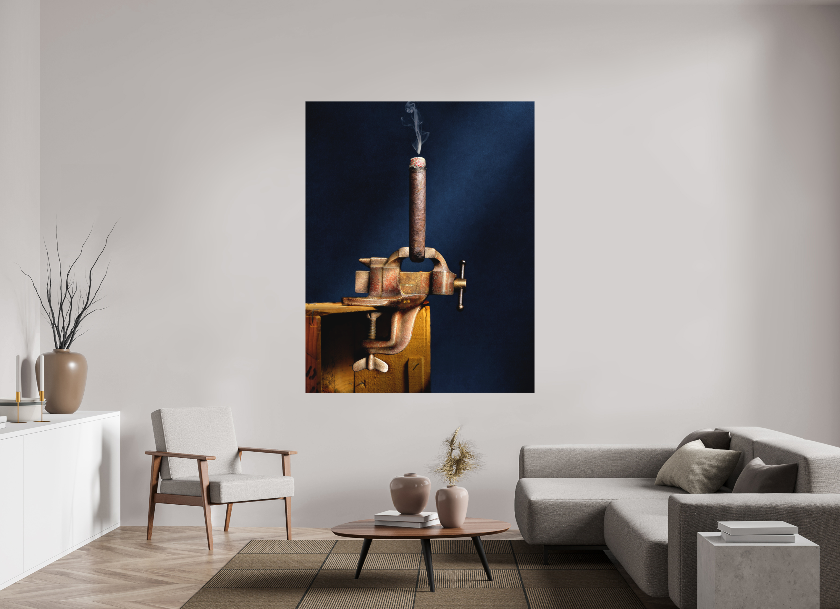 55 x 70″, Metal Print Ready To Hang My Only Vise | Light Painted Fine Art Photography