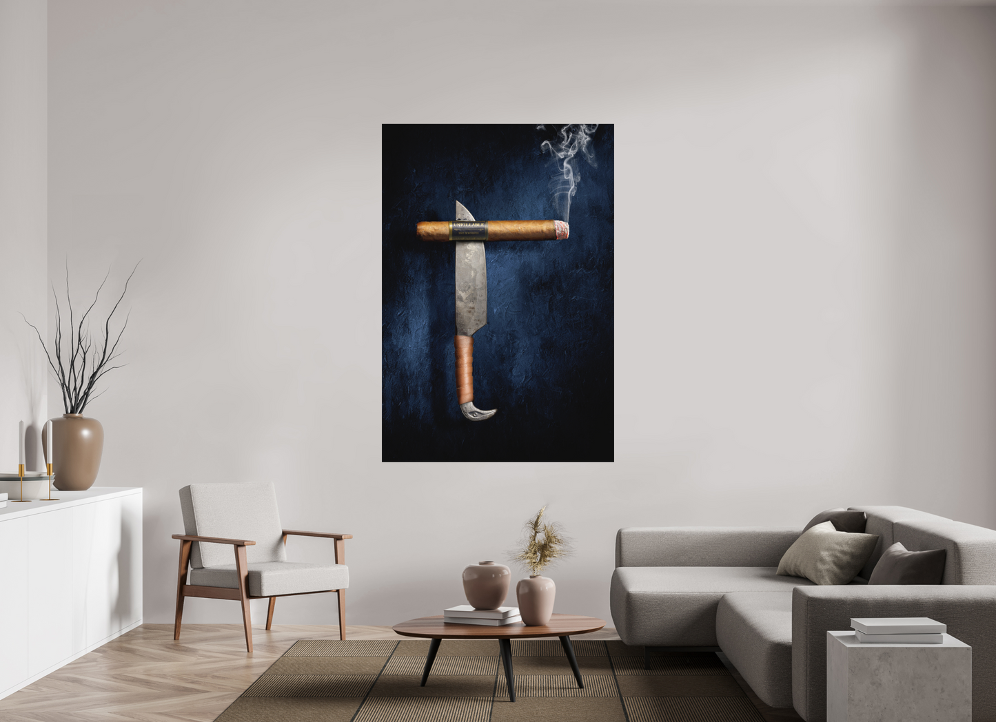 47 x 68.5″, Metal Print Ready To Hang Unkillable Cigar