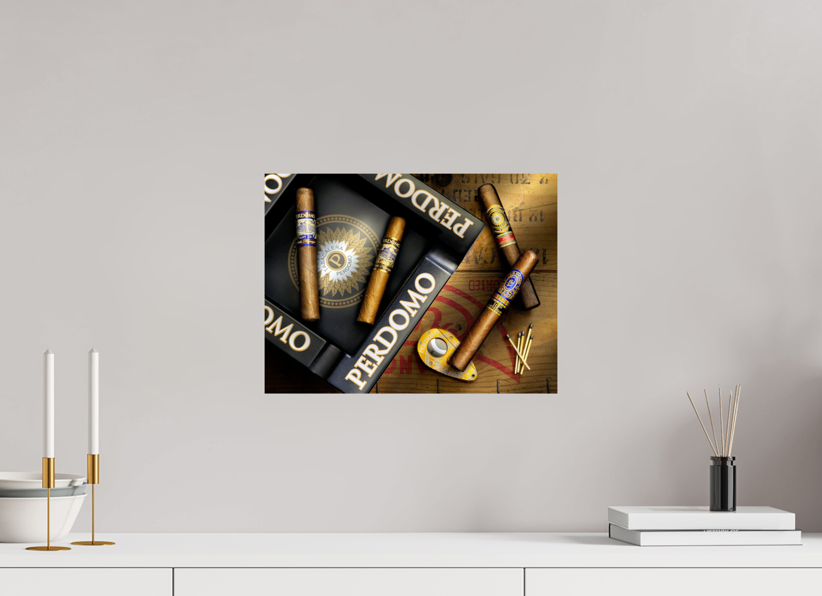 16 x 12″, Photo Print On Fuji Crystal DP II Perdomo Cigar Light Painting | Fine Art Photography for Man Cave & Cigar Lounge