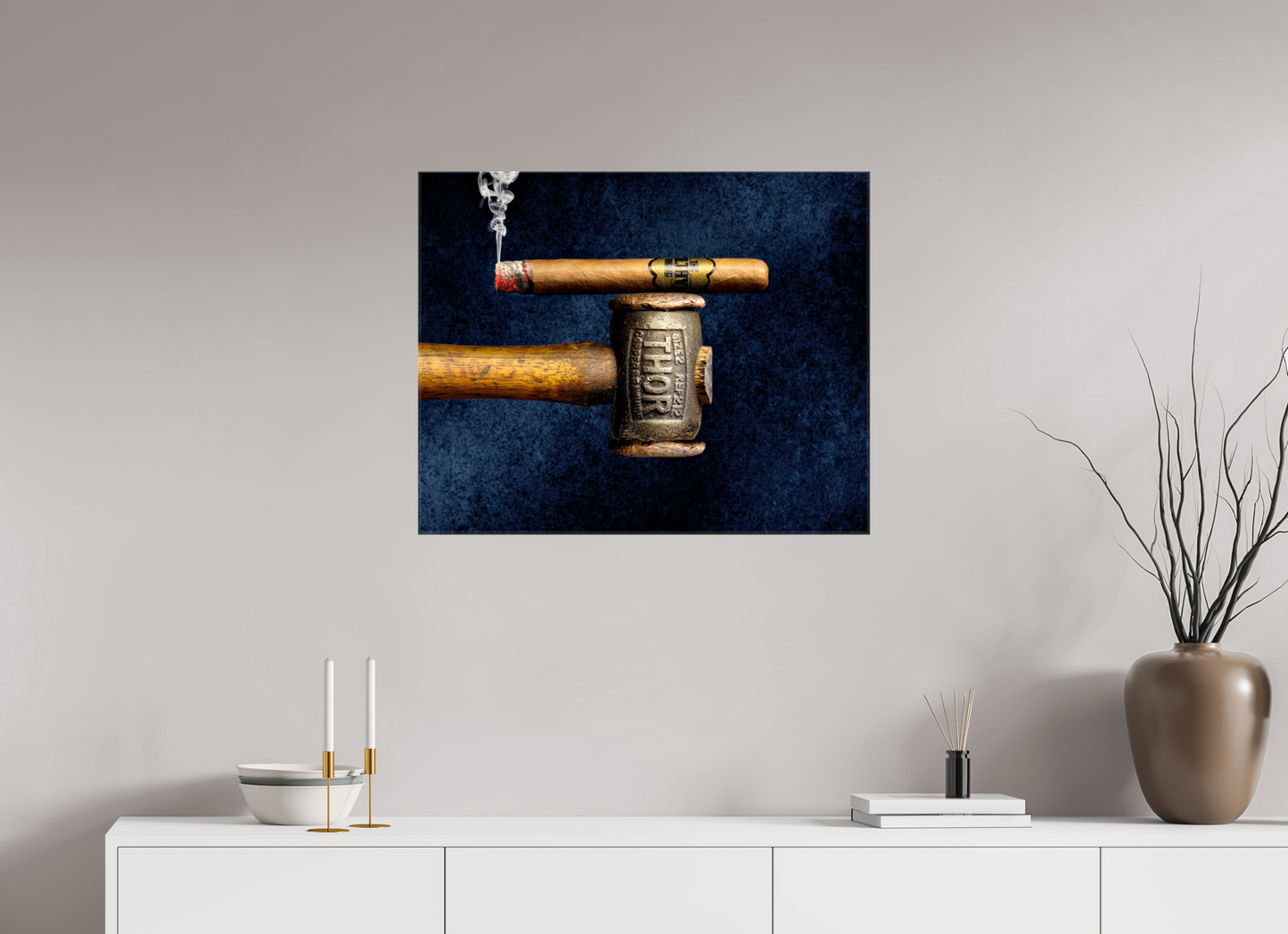 30 x 24″, Glossy Canvas Filthy Viking - Thors hammer
