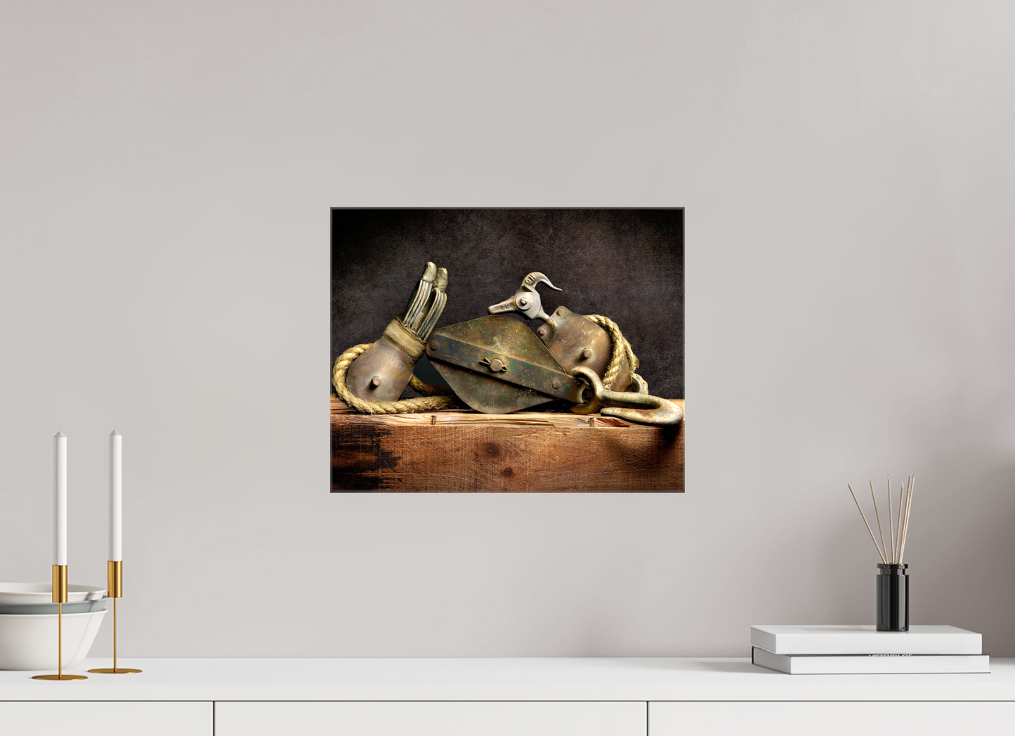 15 x 12″, Glossy Canvas Legacy in Light — A Tribute to Grandfather's Tools