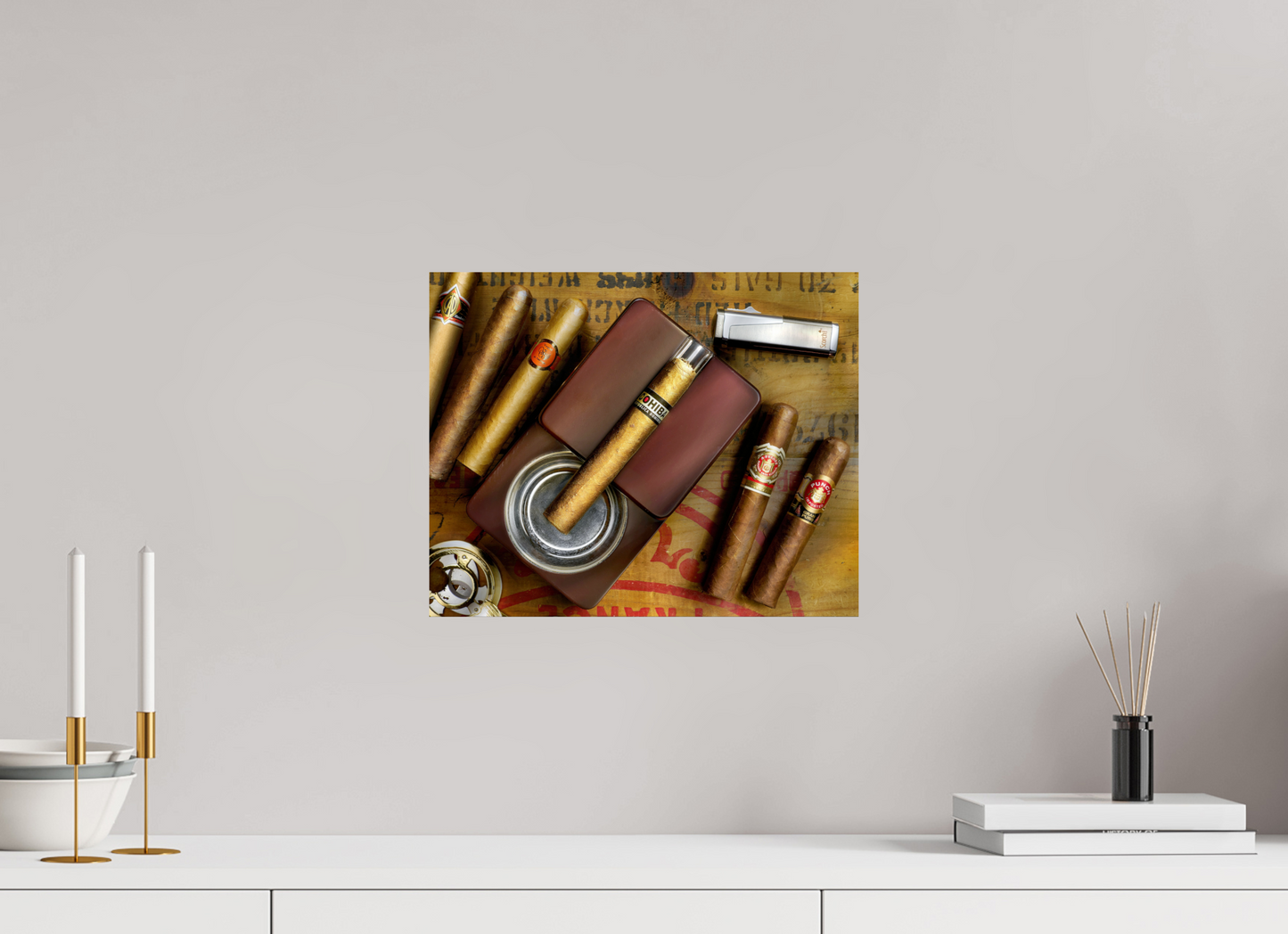 15 x 12″, Photo Print On Fuji Crystal DP II cigars with ashtray