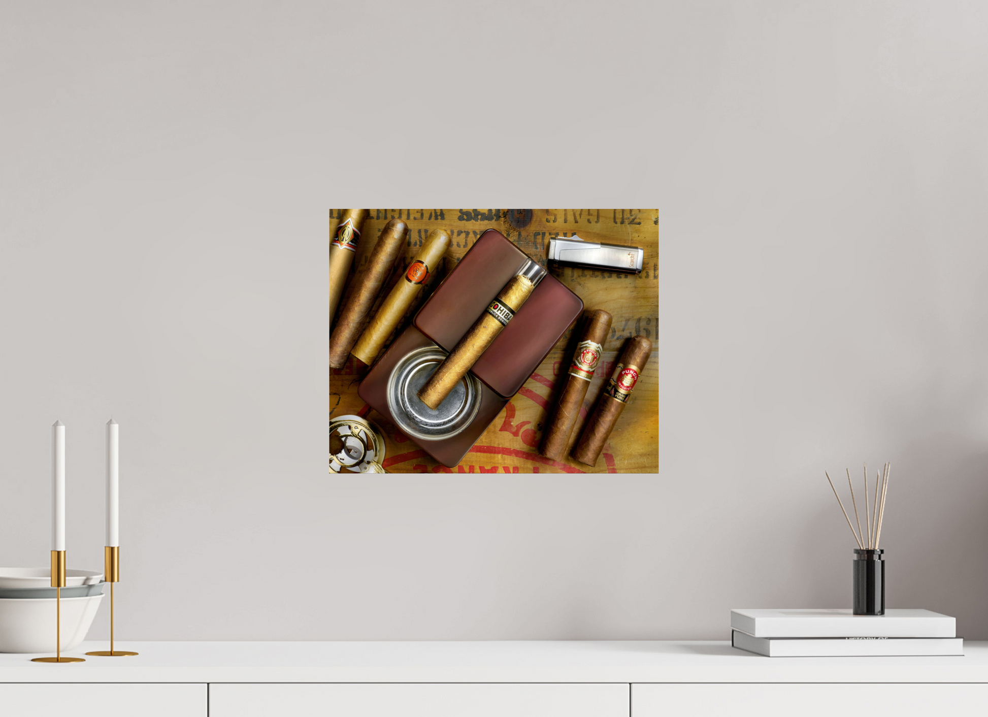 15 x 12″, Photo Print On Fuji Crystal DP II cigars with ashtray
