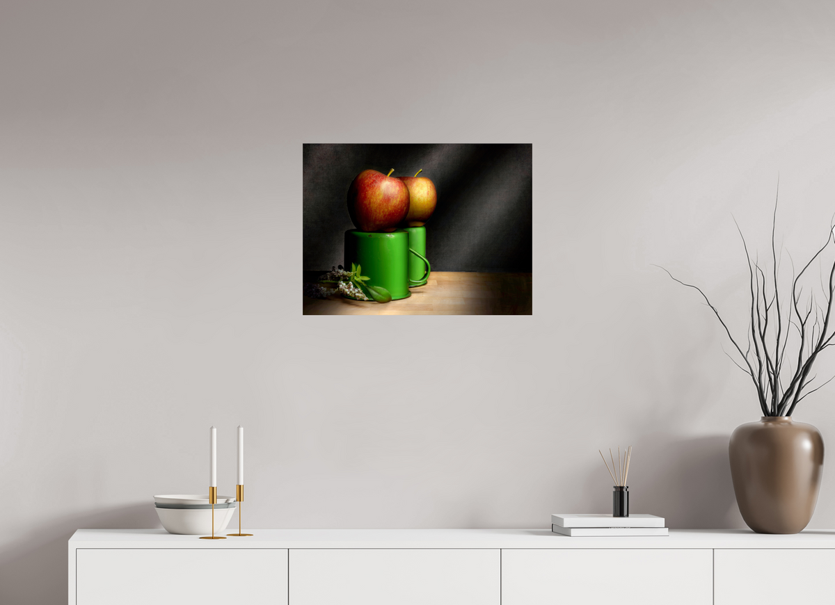 24 x 18″, Photo Print On Fuji Crystal DP II Cups & Apples | Light Painted Fine Art Print