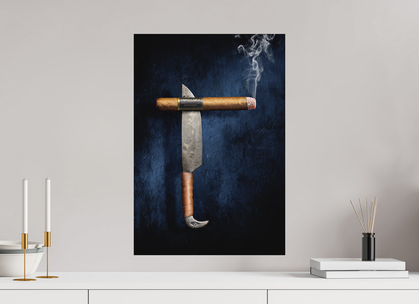 16 x 23.3″, Metal Print Ready To Hang Unkillable Cigar