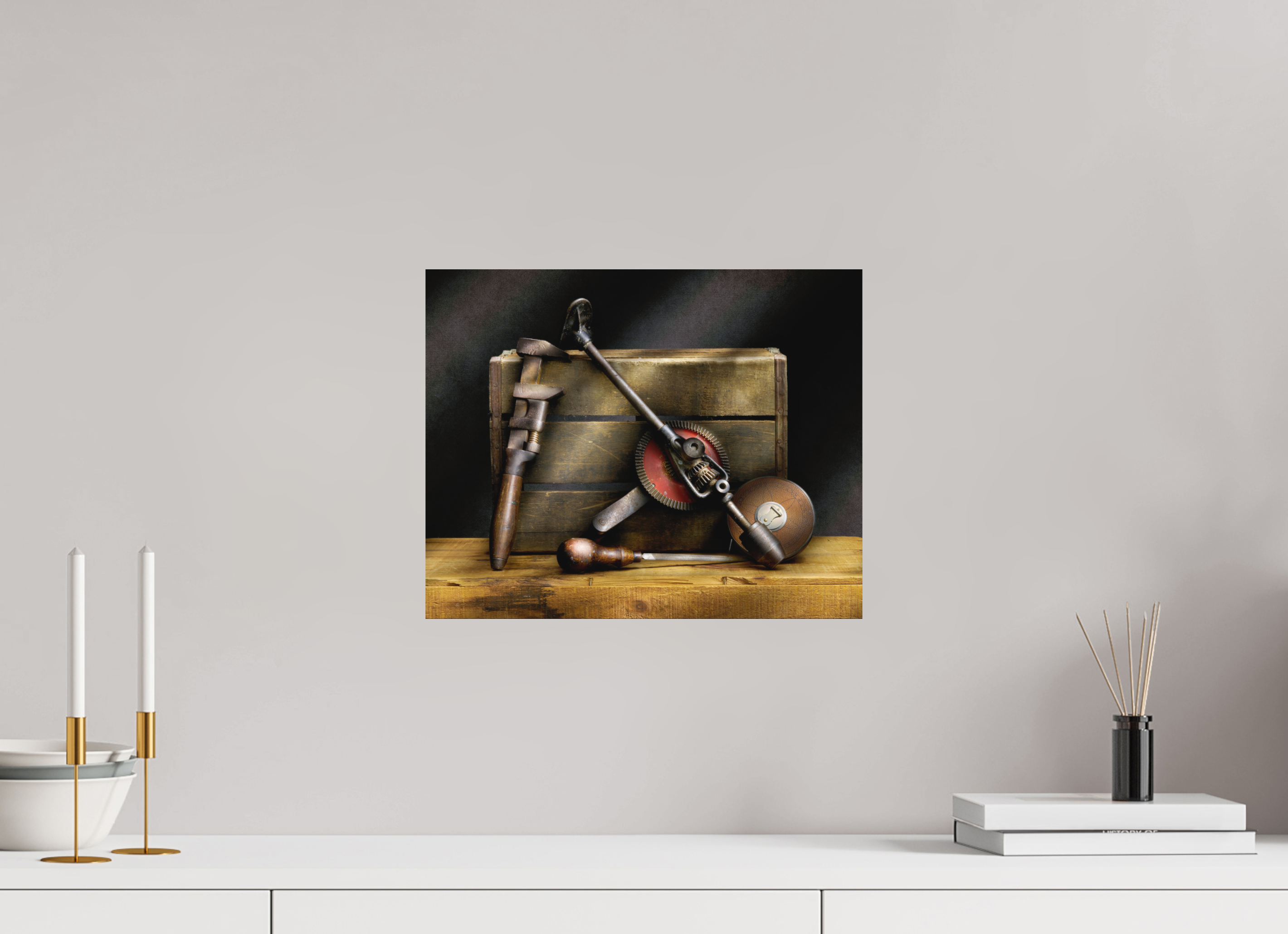 15 x 12″, Metal Print Ready To Hang Legacy in Light — Grandfather's Tools, Study No. 2