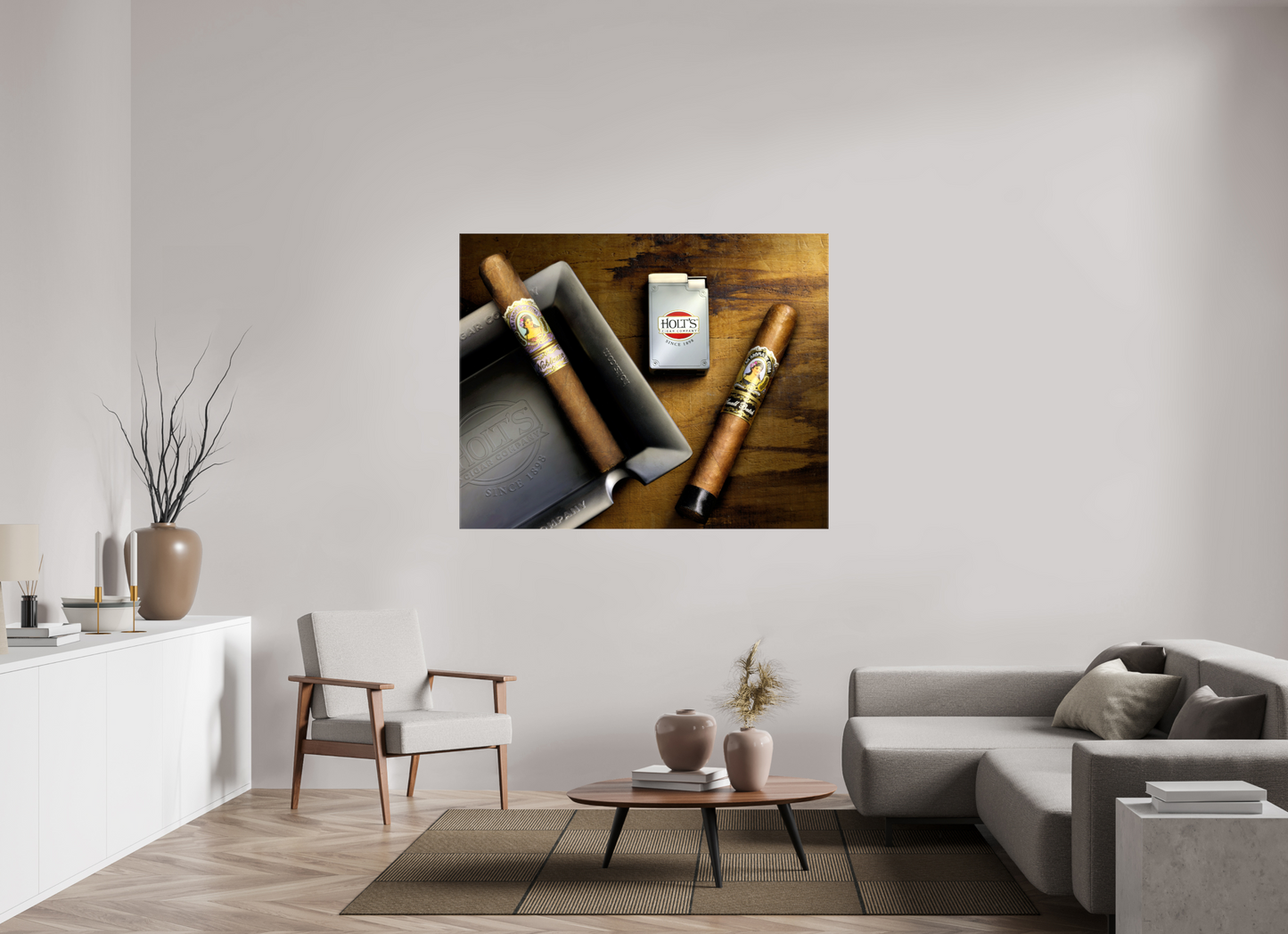 58.8 x 47″, Glossy Canvas Holt's Cigar Light Painting | La Aroma De Cuba Fine Art Photography