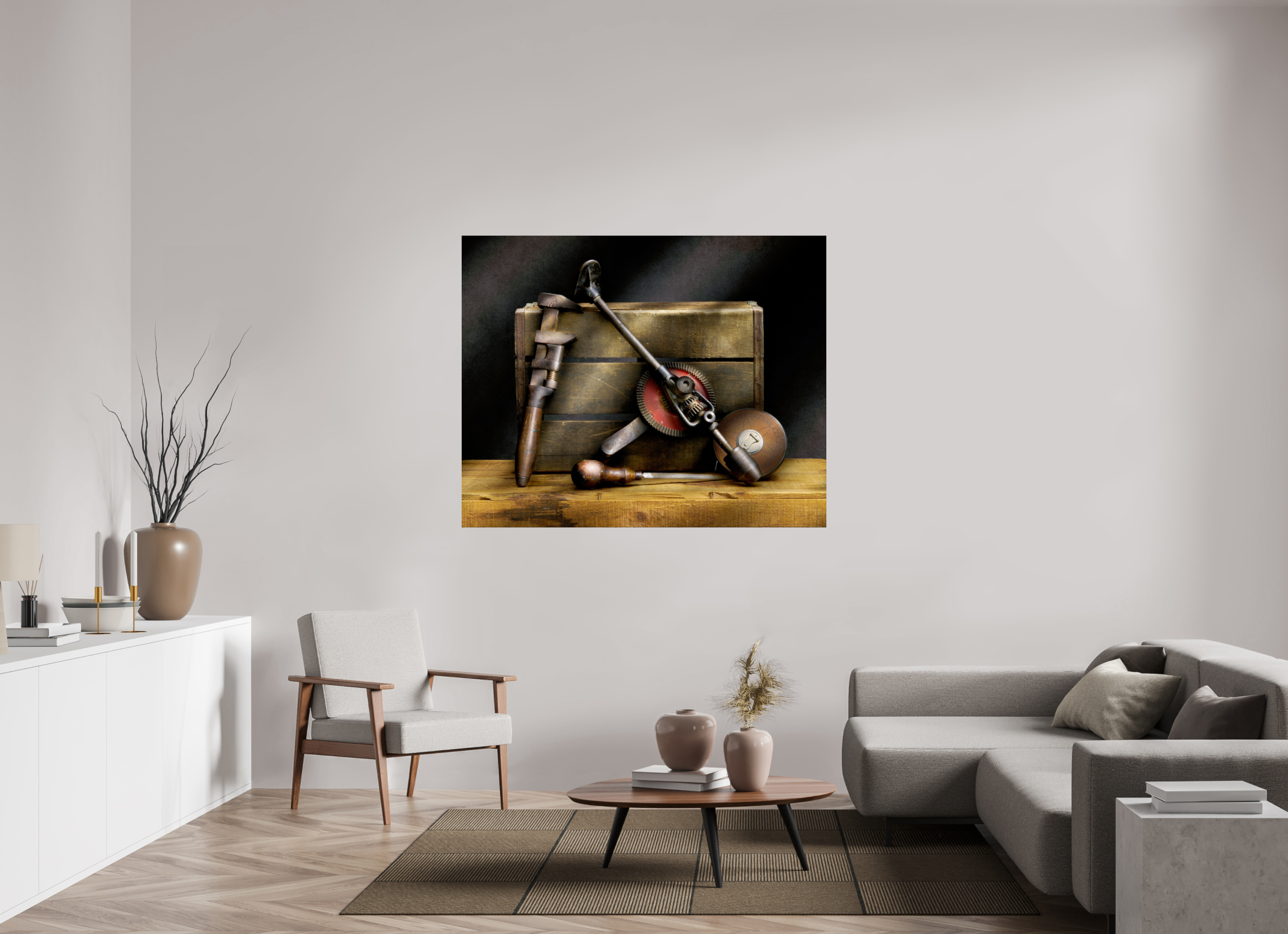 58.7 x 47″, Photo Print On Fuji Crystal DP II Legacy in Light — Grandfather's Tools, Study No. 2