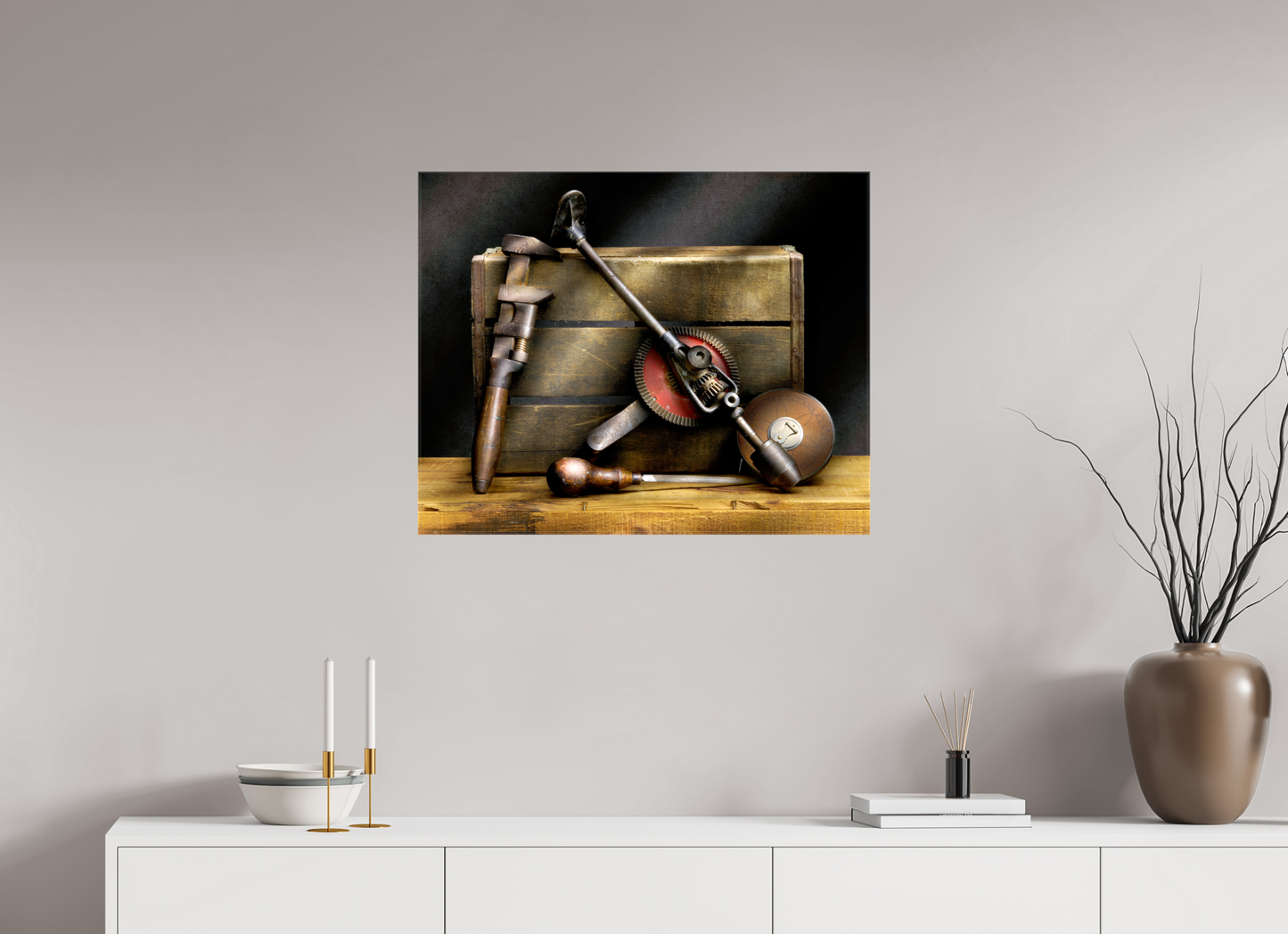 30 x 24″, Glossy Canvas Legacy in Light — Grandfather's Tools, Study No. 2