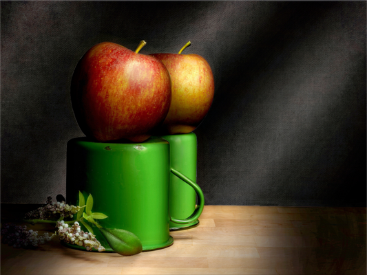 Main image Cups & Apples | Light Painted Fine Art Print