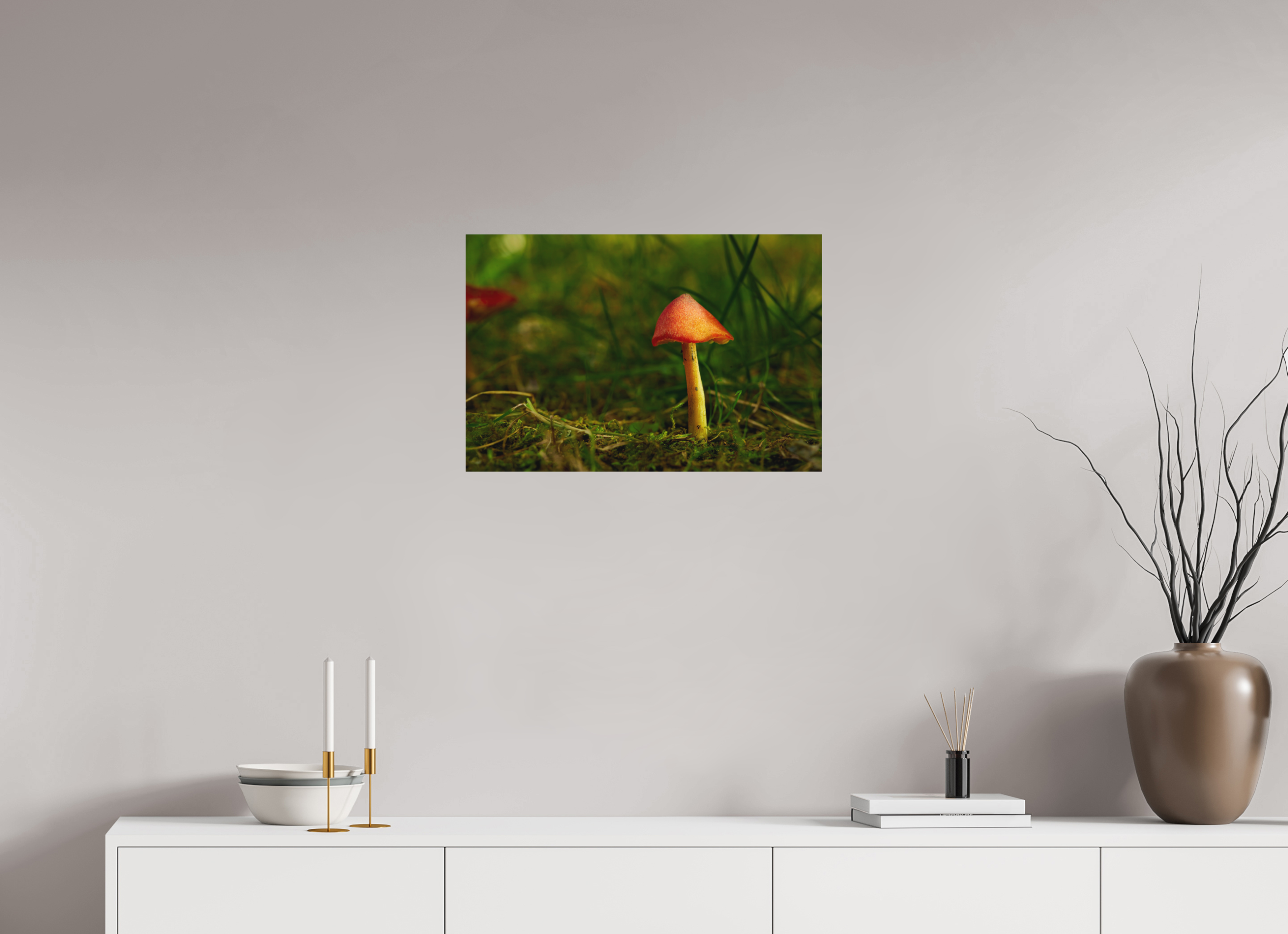 24 x 16″, Metal Print Ready To Hang Red Cap