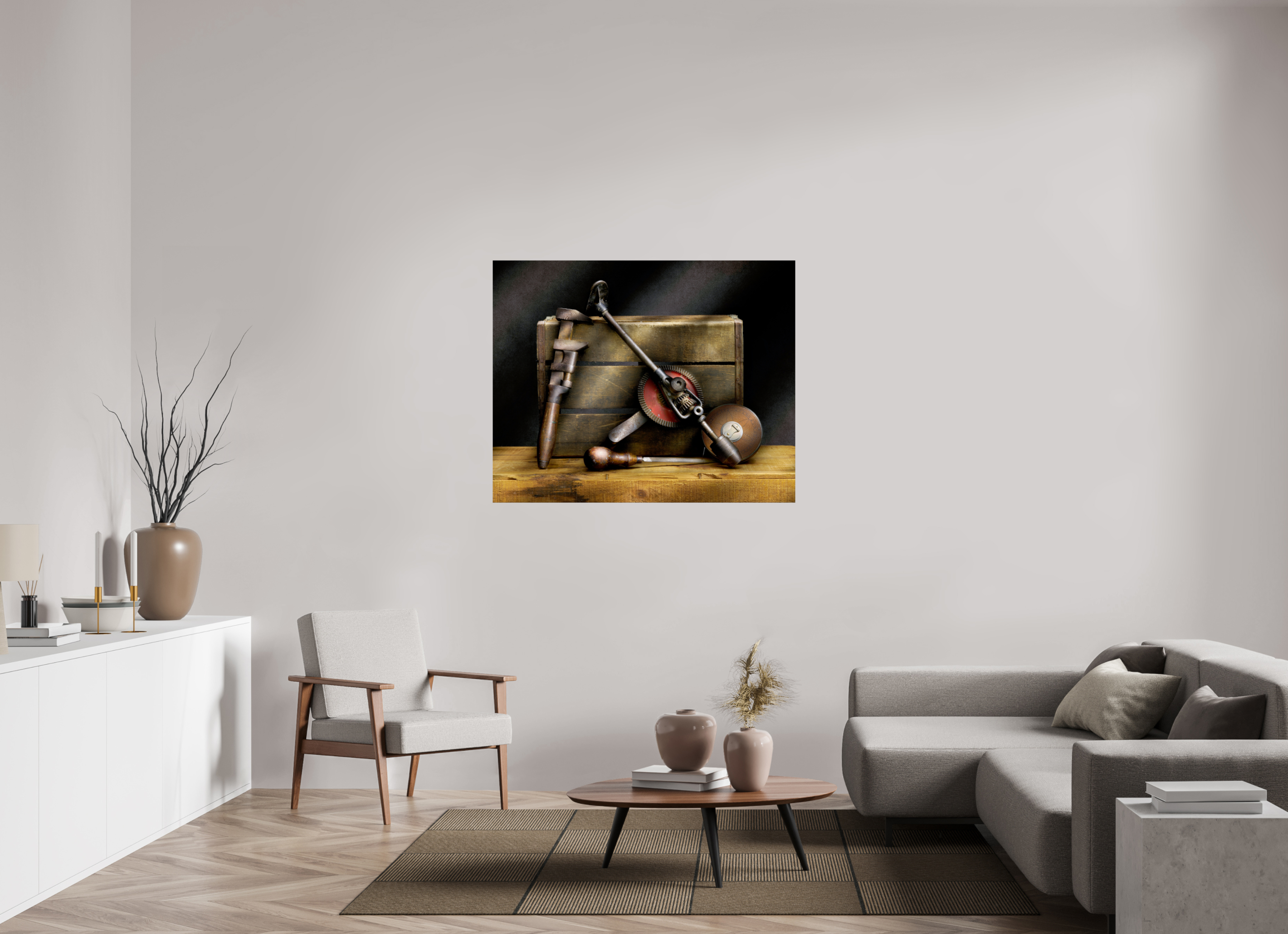 48.7 x 39″, Photo Print On Fuji Crystal DP II Legacy in Light — Grandfather's Tools, Study No. 2