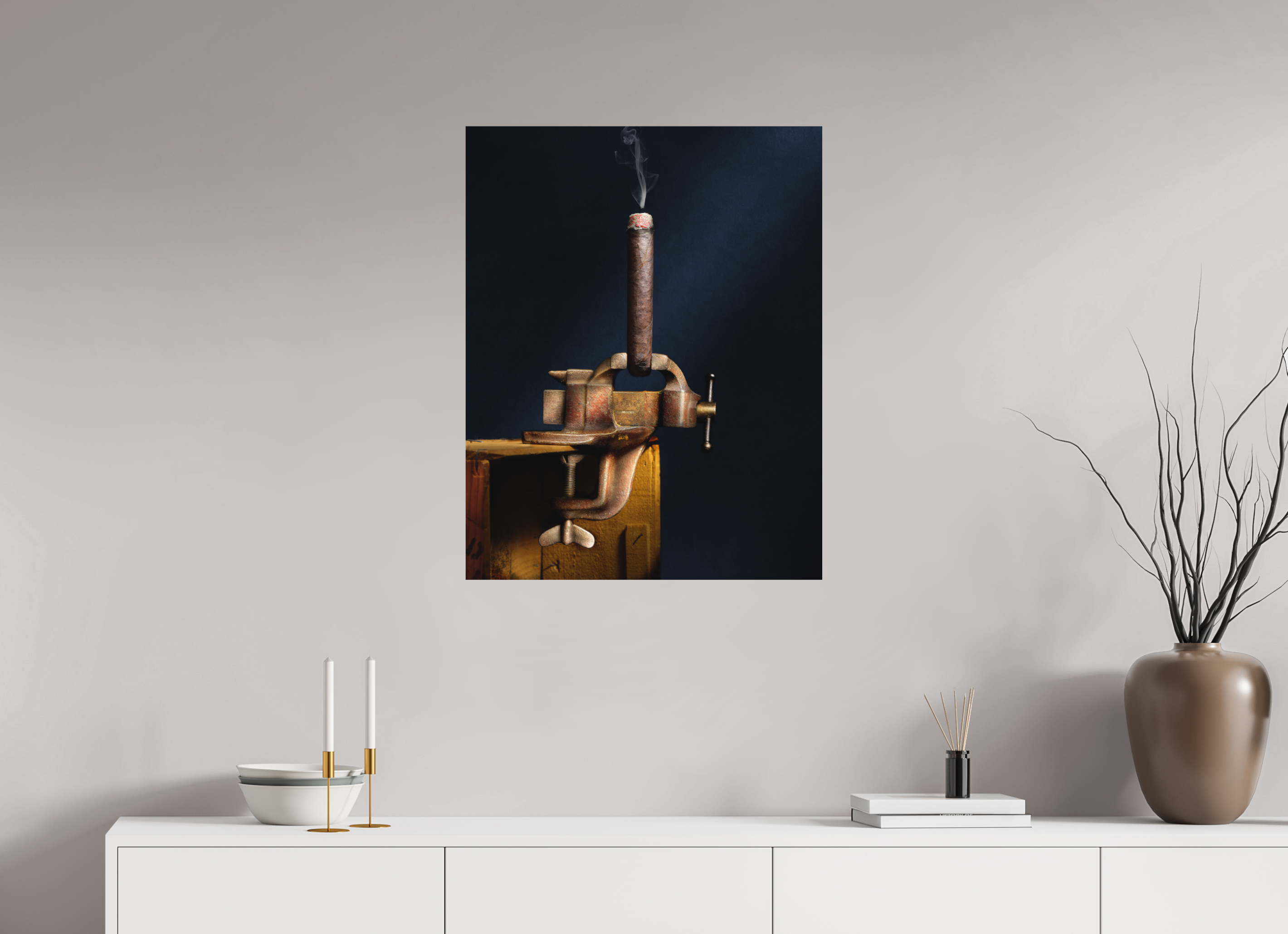 24 x 30.6″, Metal Print Ready To Hang My Only Vise