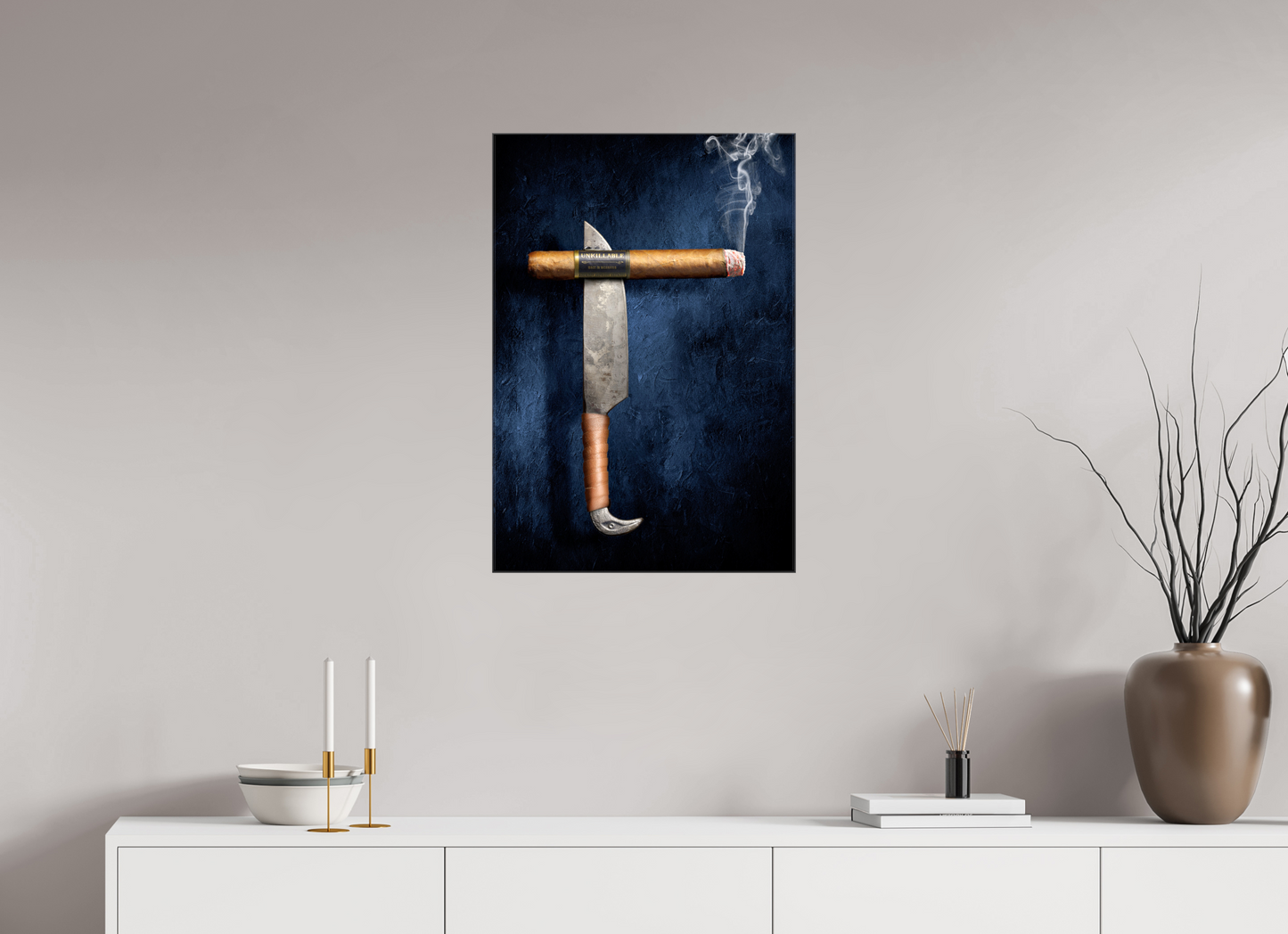 20 x 29.2″, Glossy Canvas Unkillable Cigar