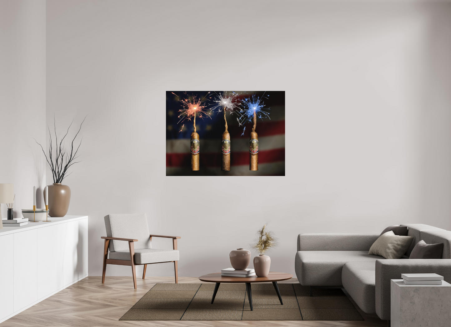 54.6 x 39″, Metal Print Ready To Hang firecracker 4th of july 250th anniversary