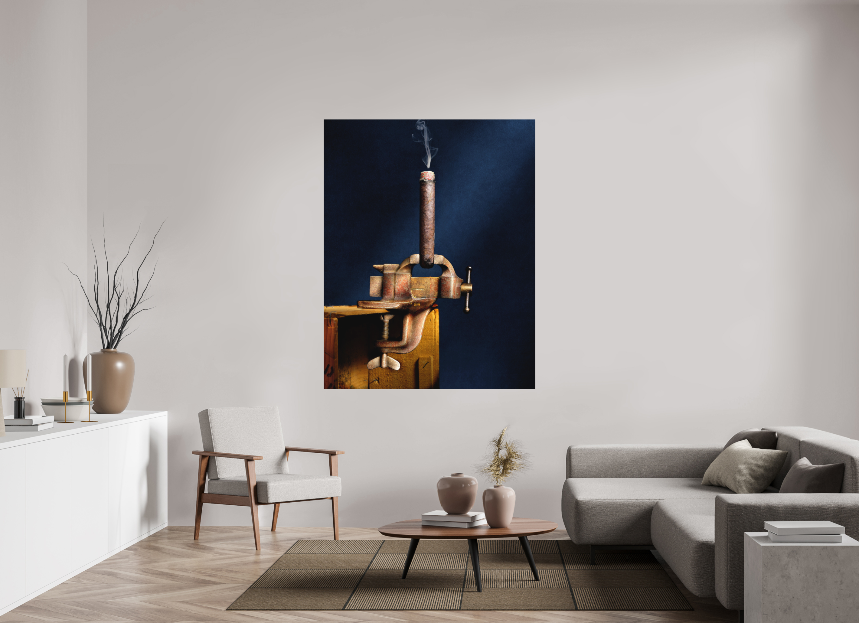 51 x 64.9″, Metal Print Ready To Hang My Only Vise | Light Painted Fine Art Photography