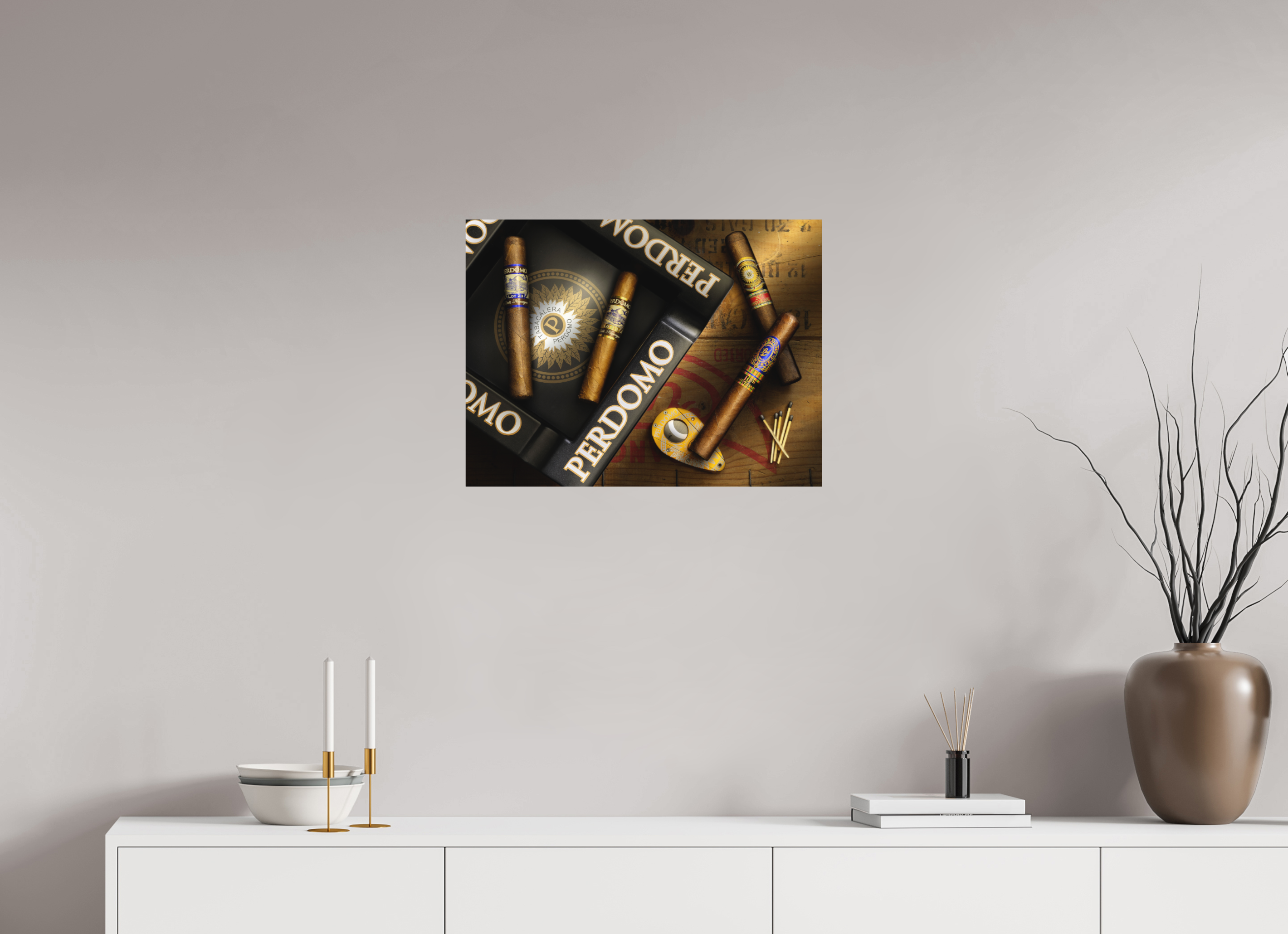24 x 18″, Metal Print Ready To Hang Perdomo Cigars