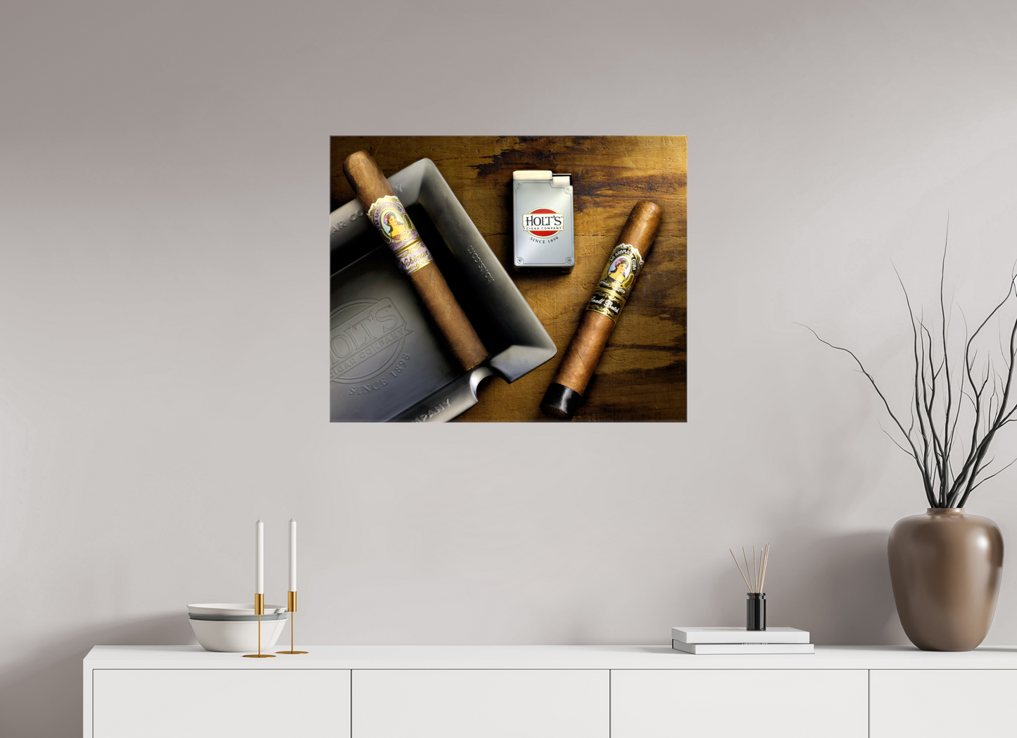 30 x 24″, Glossy Canvas Holt's Cigar Light Painting | La Aroma De Cuba Fine Art Photography